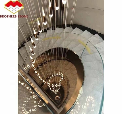 Foshan Custom Moderno de mármore afiado Escalinha grande de laje cortada ao tamanho para design de interiores domésticos