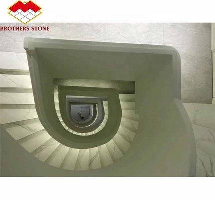 Foshan Custom Moderno de mármore afiado Escalinha grande de laje cortada ao tamanho para design de interiores domésticos