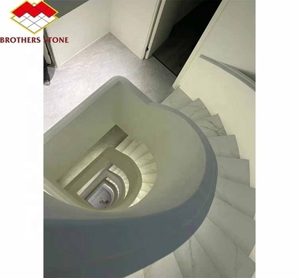 Foshan Custom Moderno de mármore afiado Escalinha grande de laje cortada ao tamanho para design de interiores domésticos