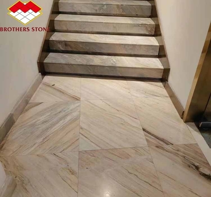 Escalões de mármore de galáxia branca para banheiras em villas