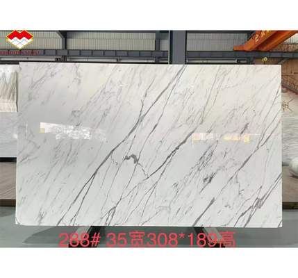 Mesa de jantar de cristal branco Nano Top Modern Big Slab Marble Look porcelana para degraus