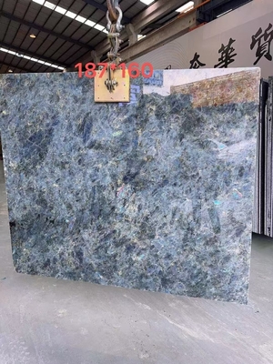 Big Slab Polished Shining Labradorite Blue Granite Countertop e Island Table Design