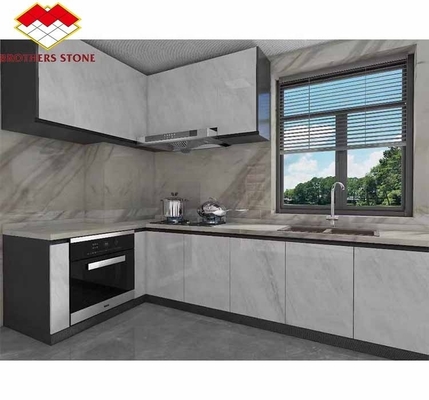Pedra natural cortada à medida Foshan Jazz grego Chapa de mármore branco com acabamento polido