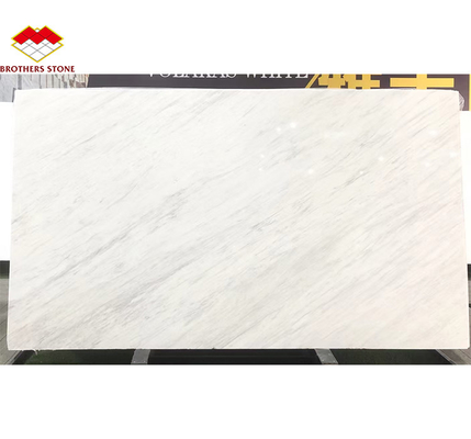 Chapa de painel de parede de pedra polida de mármore de Thassos branco para design de hotel moderno