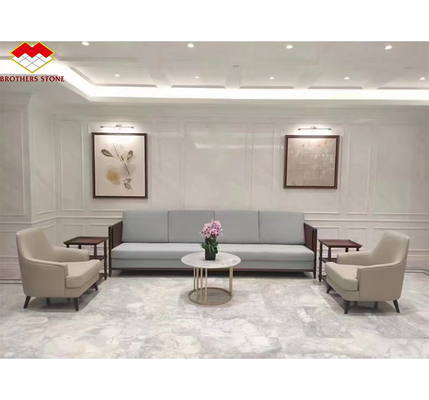 Chapa de painel de parede de pedra polida de mármore de Thassos branco para design de hotel moderno