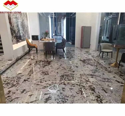 Parede interior cortada ao tamanho vidrada Montanha de neve prata de pedra de mármore de raposa em acabamento polido