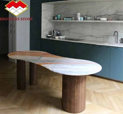 Chapas de pedra de mármore de ônix cortadas à medida perfeitas para decoração doméstica e mesa de sala de estar
