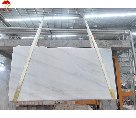Componente de ornamentação de interior de alta qualidade Lavabo Natural Macedônia Chapa de piso de mármore branco