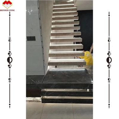 15 18mm Escalinhas Espiral de Mármore Cinzento para Casas Modernas e Fácil Instalação