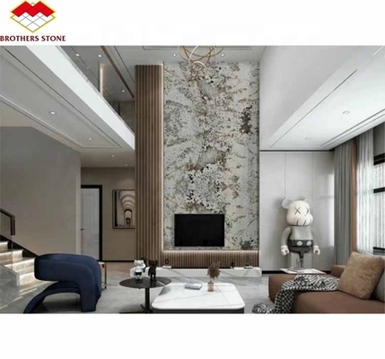Pedra Natural Pandora Mármore Larga Chapa Desenhos de Corte ao Tamanho para Parede do Hotel Villa Moderno