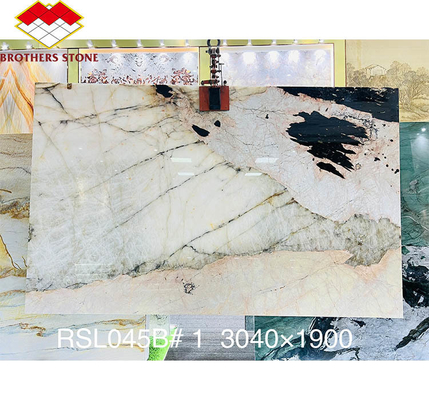 Pedra Natural Pandora Mármore Larga Chapa Desenhos de Corte ao Tamanho para Parede do Hotel Villa Moderno