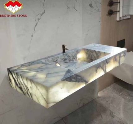 Lava-louças de pedra natural Calcatta Viola Lava-louças de mármore para banheiro de luxo