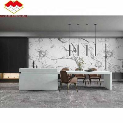 Tipo de mármore de laje de ónix branco para bancada de cozinha de luxo e design de parede da Yunfu
