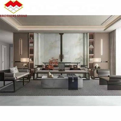 Tipo de mármore de laje de ónix branco para bancada de cozinha de luxo e design de parede da Yunfu