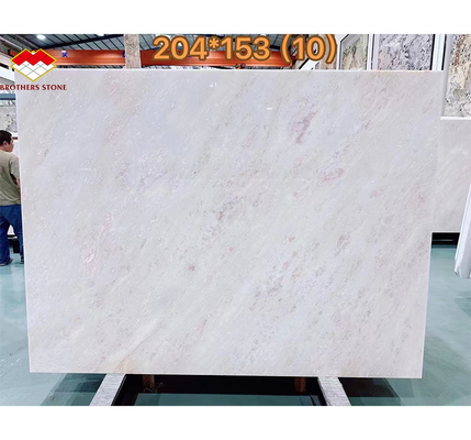 Pedra de mármore natural rosa-arco-íris polida para mesa de jantar moderna em hotéis e vilas