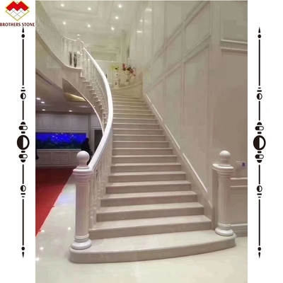 Escadaria de cerâmica de mármore de qualidade com mosaico de degraus em branco com acabamento vidrado personalizado