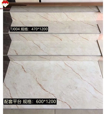 Chapas de piso de cerâmica polida vidradas Preços Baratos Chapas de escada de porcelana de corpo inteiro 1200*470mm na China