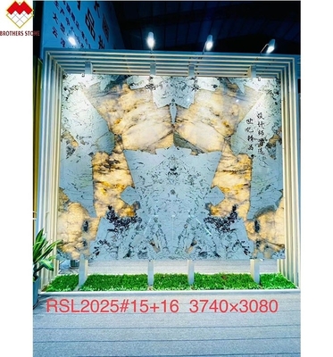 Alpinus Super Cristal Quartzita Branca Exótica Grande Laje para Design de Vila Moderna
