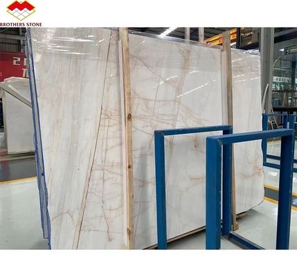 Tabela de jantar redonda de luxo moderna com veias vermelhas