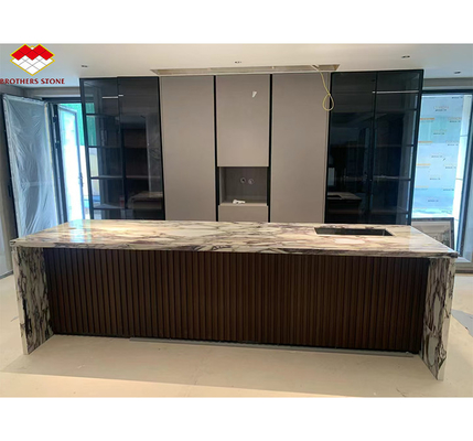 Modern Purple Calacatta Viola Placas de mármore para Villa Cozinha balcões no hotel