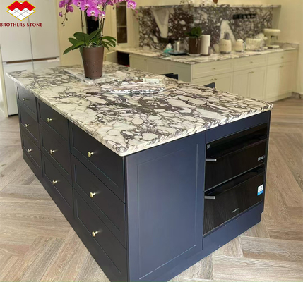 Modern Purple Calacatta Viola Placas de mármore para Villa Cozinha balcões no hotel