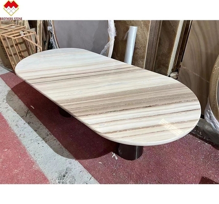 Palissandro Blue Marble Table Top Modern Dining Table com desenho e tamanho 180*90cm