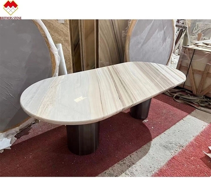 Palissandro Blue Marble Table Top Modern Dining Table com desenho e tamanho 180*90cm
