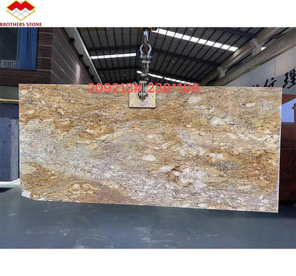 Hotel de Design Moderno Granito Branco Ornamental com Veias Douradas 20mm Grandes Chapas Polidas