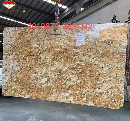 Hotel de Design Moderno Granito Branco Ornamental com Veias Douradas 20mm Grandes Chapas Polidas