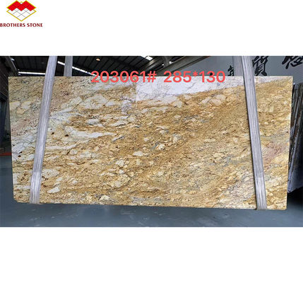 Hotel de Design Moderno Granito Branco Ornamental com Veias Douradas 20mm Grandes Chapas Polidas