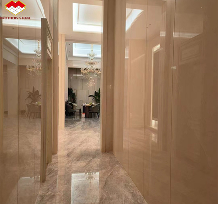 Calcite Marble Polido Bianco Botticino para High End Shanna Beige Design de painel de parede