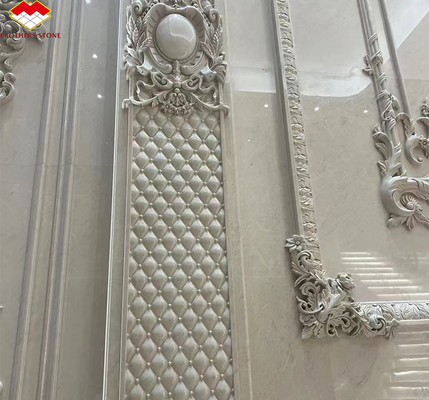 Calcite Marble Polido Bianco Botticino para High End Shanna Beige Design de painel de parede