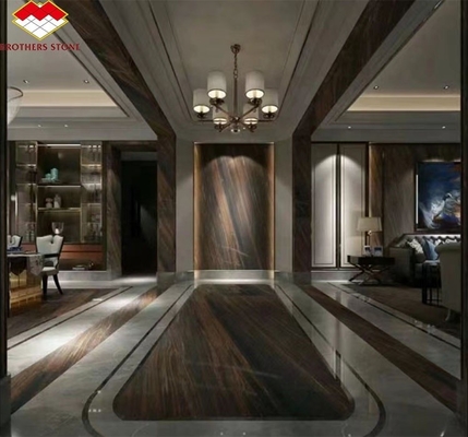 Planilha de piso de hotel de estilo moderno customizada areia dourada areia movediça mármore de granito marrom
