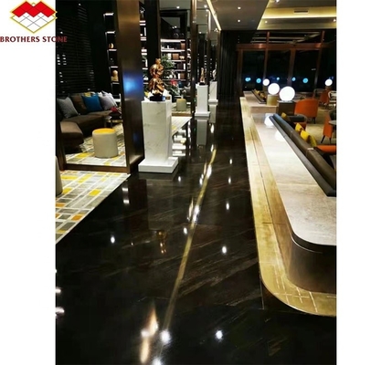 Planilha de piso de hotel de estilo moderno customizada areia dourada areia movediça mármore de granito marrom