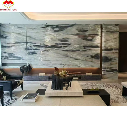 Pintura de tinta moderna de mármore grande laje de painel de parede cinza afinado e azulejos de balcão de cozinha