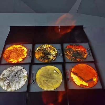 Moderno Design Fotoelétrico Transparente Quartz Pedra de Coasters para Copas de Chá