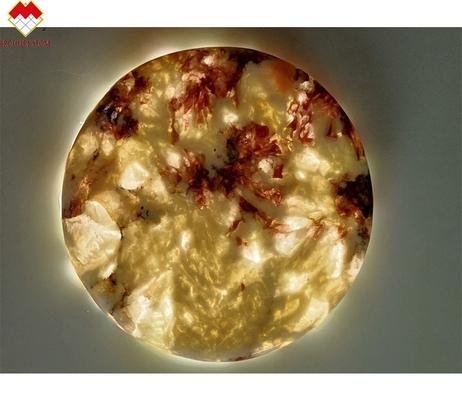 Bate-papo de taça de chá de design moderno com Lumi Stone Onyx Mat Backlit Onyx Marble Coasters