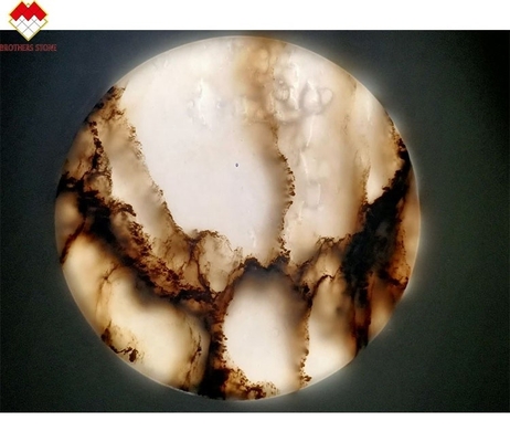 Bate-papo de taça de chá de design moderno com Lumi Stone Onyx Mat Backlit Onyx Marble Coasters