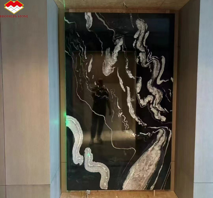 Hotel Polido tinta preta impressão mármore de pedra natural banheira para casa casa de banho