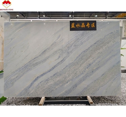 Modern Onyx Marble Tipo Translúcido Sombra Azul Quartzite Laje para Sala de estar