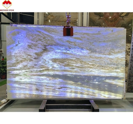 Melhore sua cozinha e banheiro com pedra de quartzo azul claro polido do Brasil