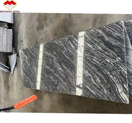 Modern Hotel Matt Superfície de acabamento de pedra natural Granito cinza escuro com veias brancas Escalão