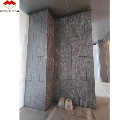 Modern Hotel Matt Superfície de acabamento de pedra natural Granito cinza escuro com veias brancas Escalão