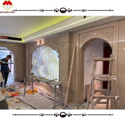 Decoração de hotel e villa com estilo de design moderno Negro Oníx Marmor Slab fundo