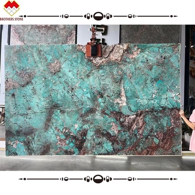 Big Slab Multicolor Verde Guatemala Verde Mesa de Jantar de Mármore Mesa de Café Para Villa