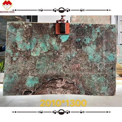 Big Slab Multicolor Verde Guatemala Verde Mesa de Jantar de Mármore Mesa de Café Para Villa