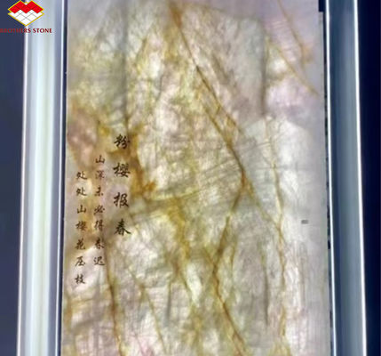 Painel de parede de mármore Pandora brasileiro polido