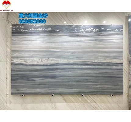 Grande pedra de forma de laje Palissandro azul de mármore para parede de apartamento e revestimento do chão