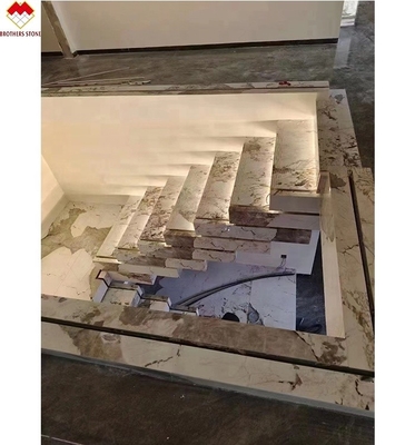 Finitura de superfície fosca personalizada Popular MOHS 6-7 Dureza Casca de escada de pedra sinterizada