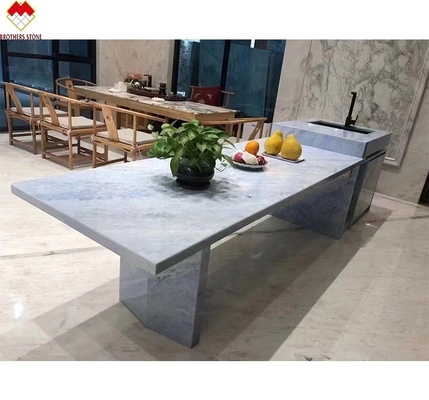 Tamanho personalizado Bancos de Quartz Azul retroiluminados Brasil Pedra de Mármore de Cristal Azul em Bom